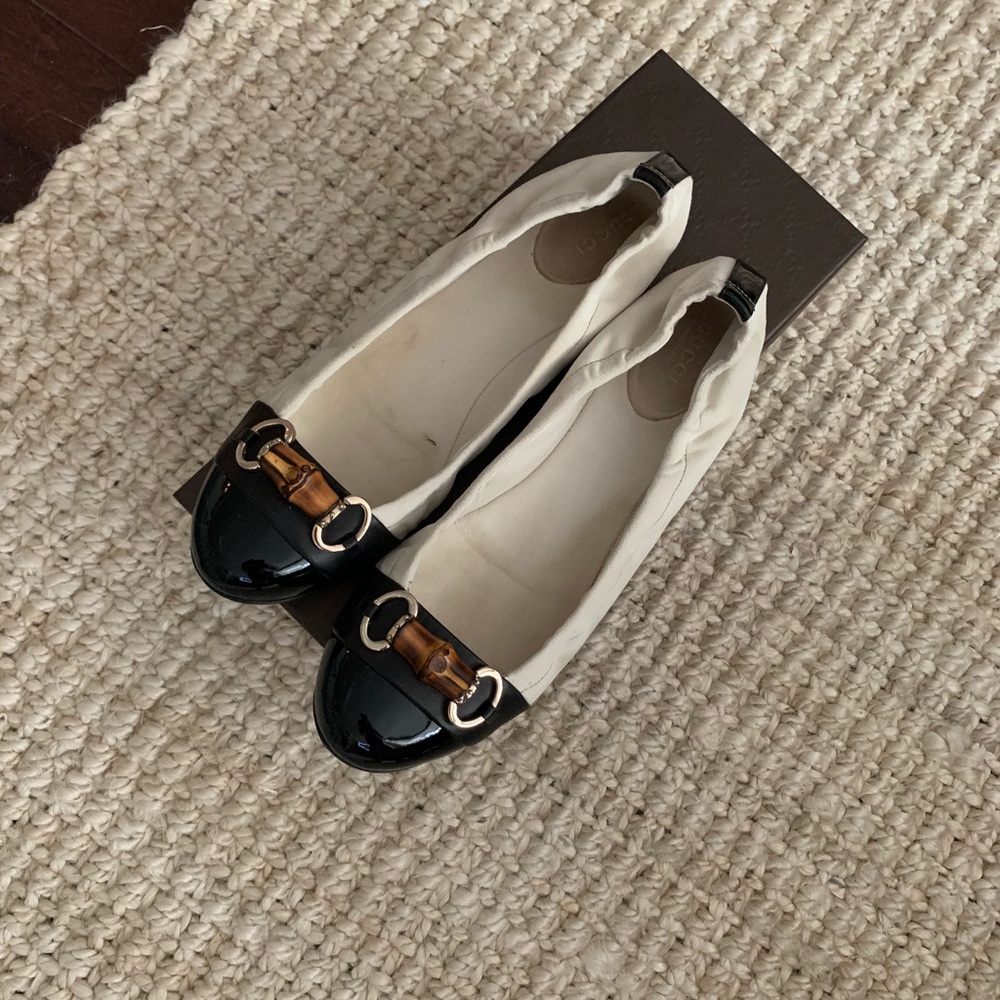 Gucci Vernice Ballet Flat with Bamboo Horsebit